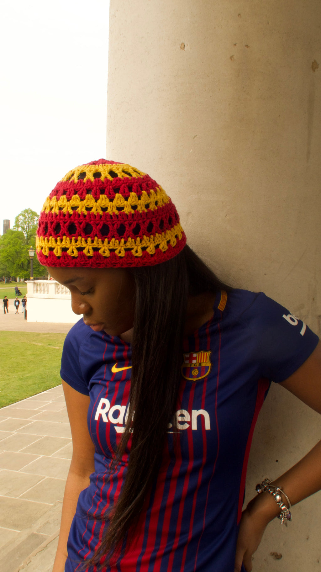 Spain flag skull cap