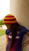 Spain flag skull cap