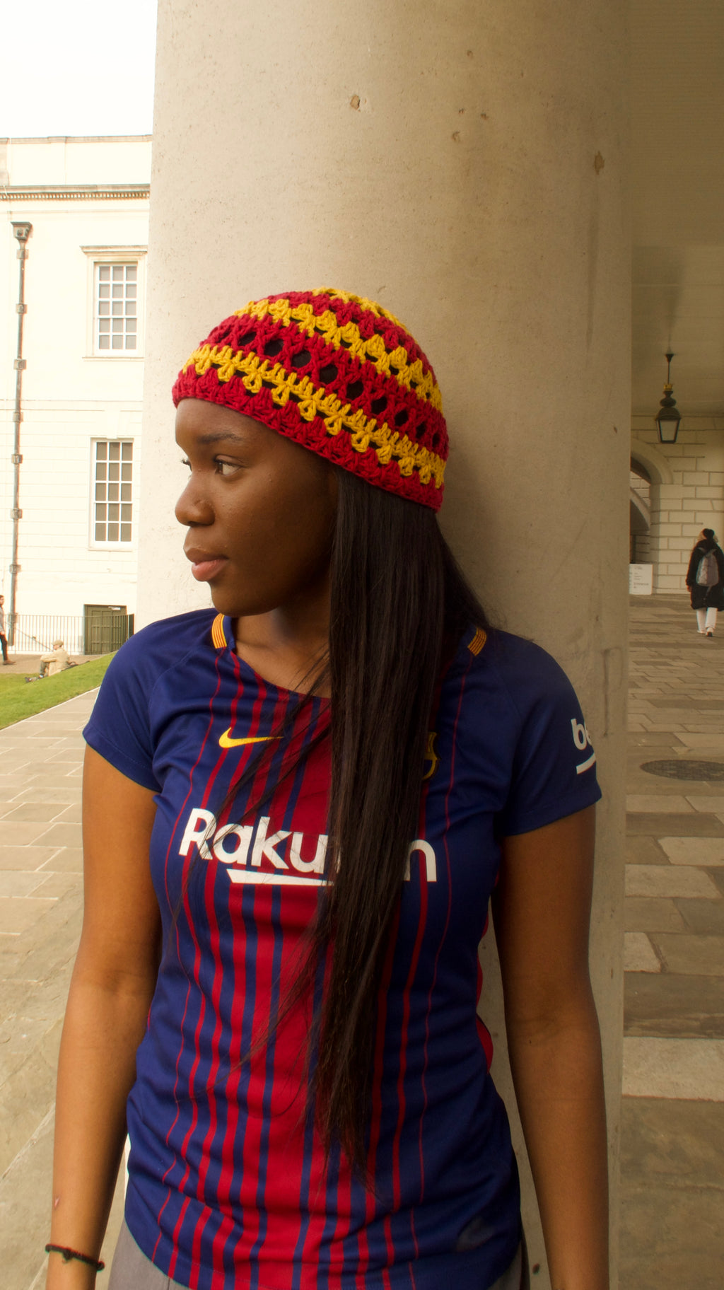 Spain flag skull cap