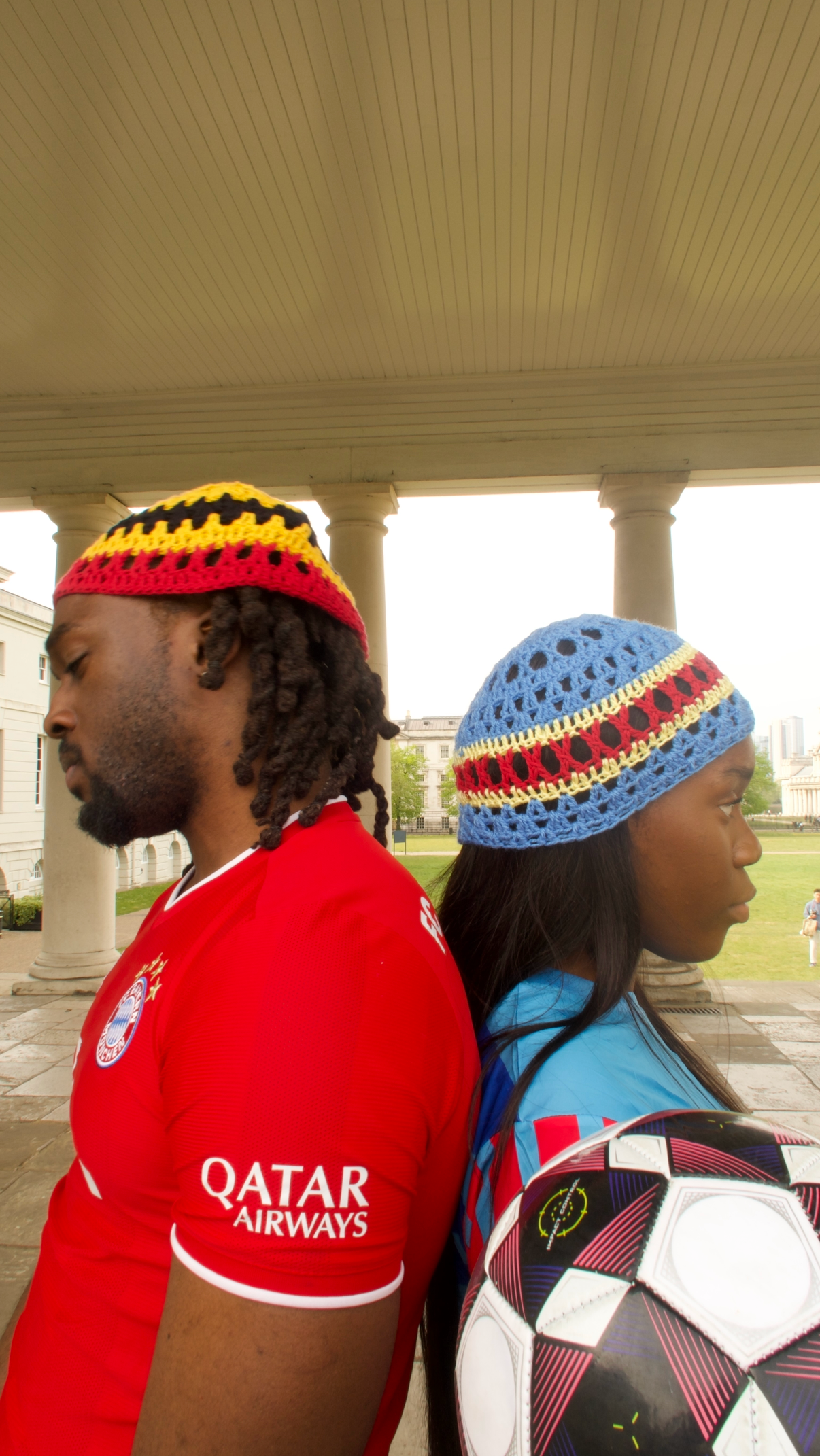 Congo flag skull cap