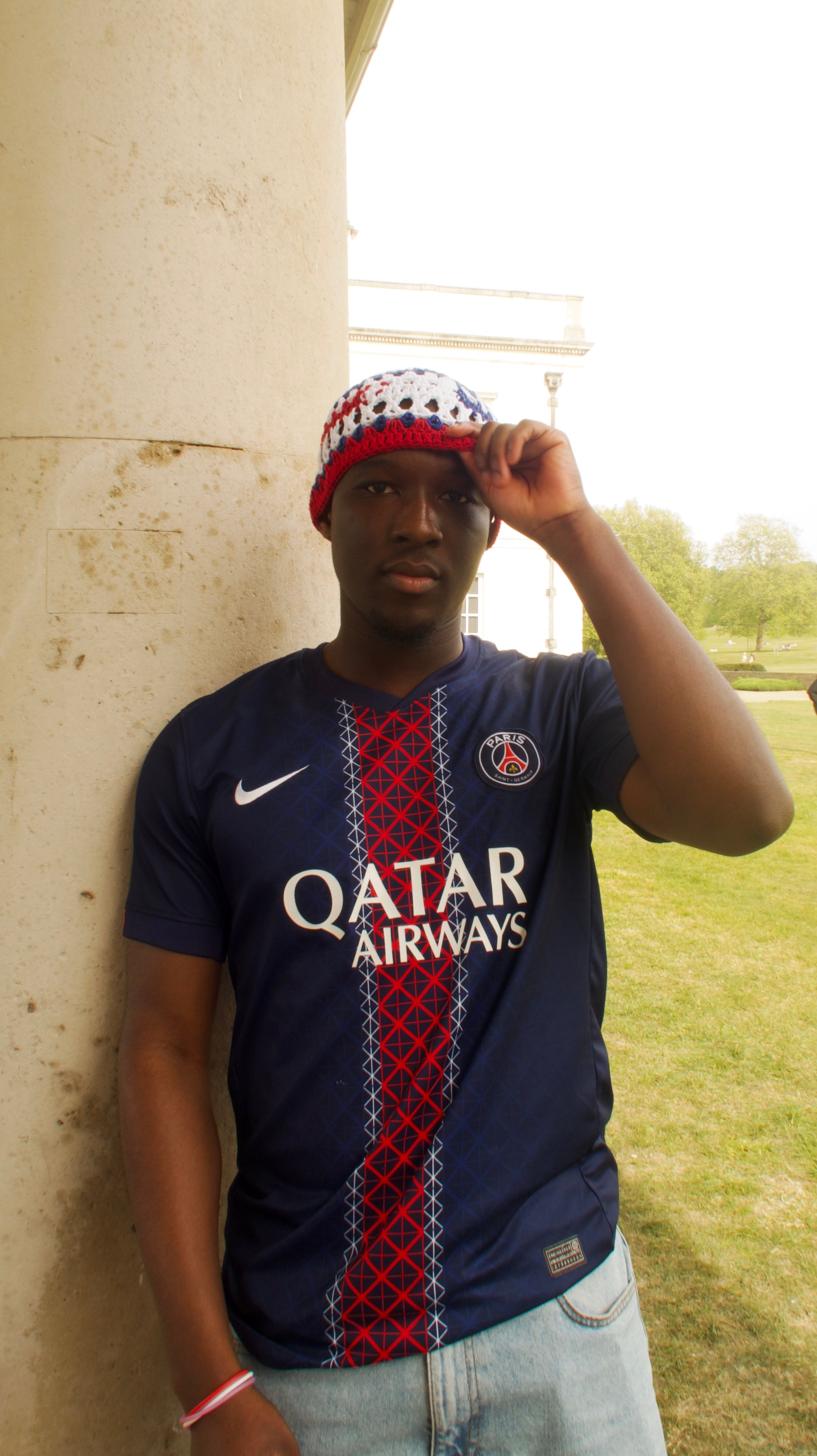 France flag skull cap