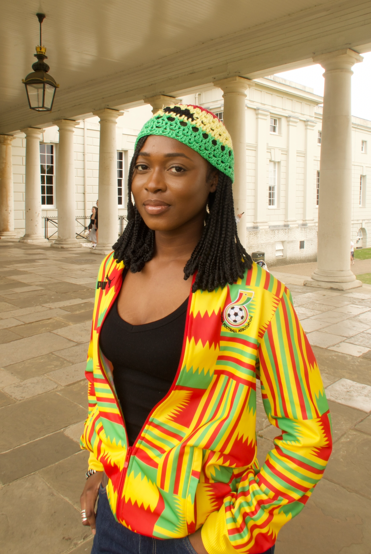 Ghana flag skull cap