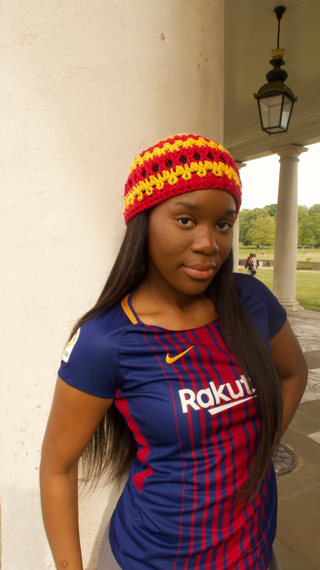 Spain flag skull cap
